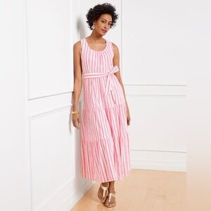 Talbots Gauze Maxi Dress Breezy Stripe
